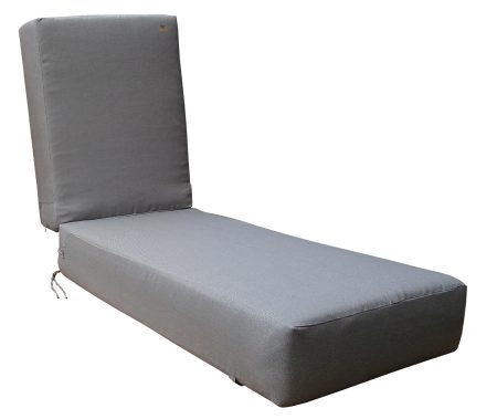 Γκρί Αδιαβροχοποιημένο Μαξιλάρι Για Ξαπλώστρα Με Φερμουάρ 196 x 58 x 20cm